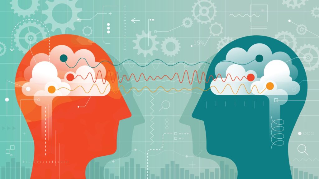 Illustration of two minds connected