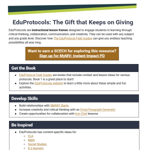Screenshot of EduProtocols Google Doc